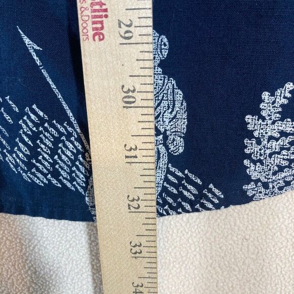 Tropical Scuba Diver Print Button Up Shirt XXL Navy Blue Vacation Resort Wear - Picture 5 of 8